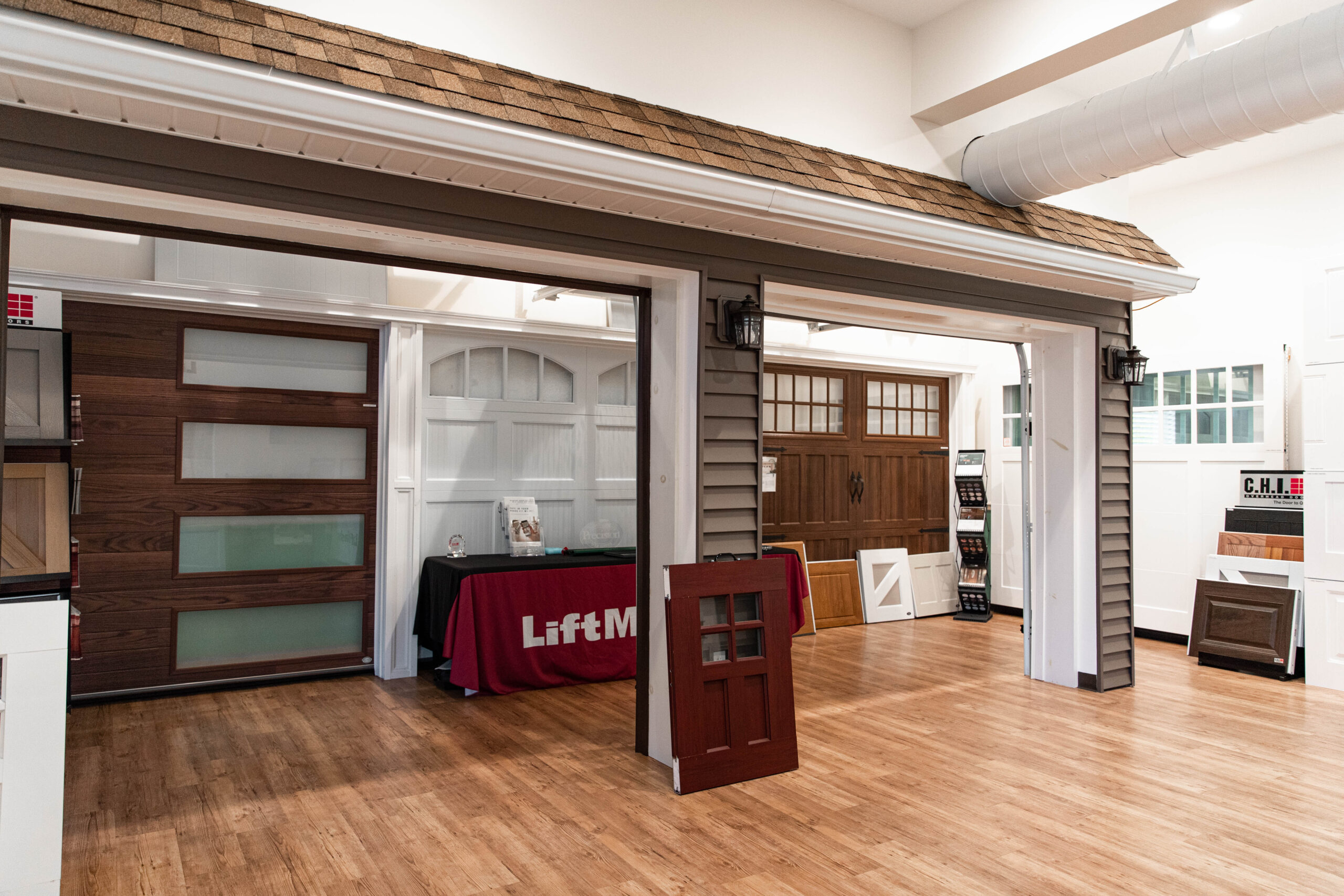 Customer greeting a representative from Precision Garage Door