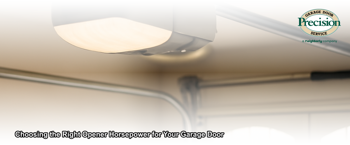 Garage door opener motor unit mounted on ceiling of a residential garage in Central New Jersey